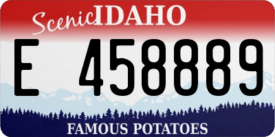 ID license plate E458889