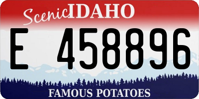 ID license plate E458896