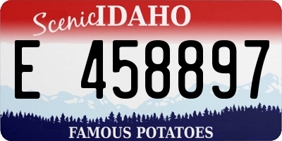 ID license plate E458897