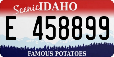 ID license plate E458899