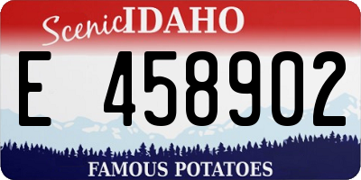 ID license plate E458902
