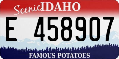 ID license plate E458907