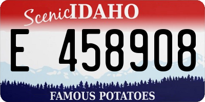ID license plate E458908