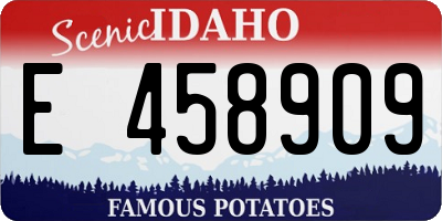 ID license plate E458909