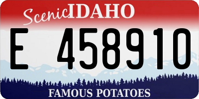 ID license plate E458910