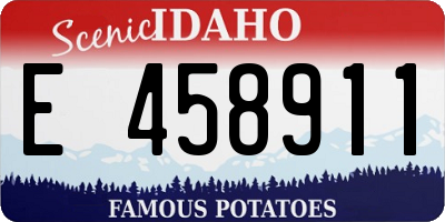 ID license plate E458911