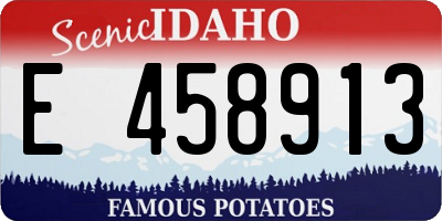 ID license plate E458913