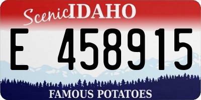 ID license plate E458915