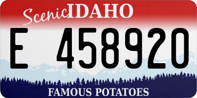 ID license plate E458920