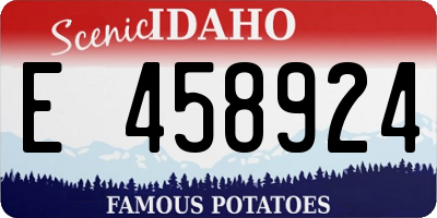 ID license plate E458924
