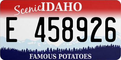 ID license plate E458926