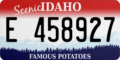ID license plate E458927