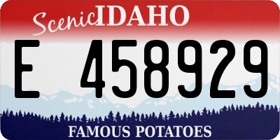 ID license plate E458929