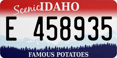 ID license plate E458935