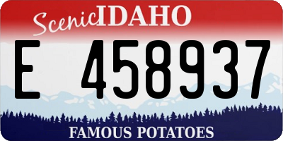 ID license plate E458937
