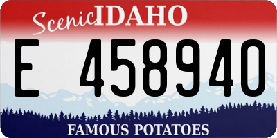 ID license plate E458940