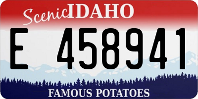 ID license plate E458941