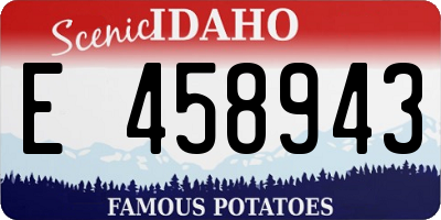 ID license plate E458943