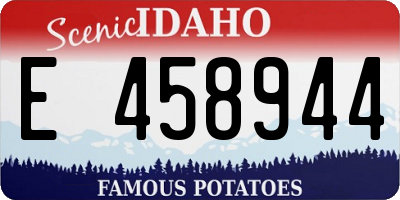 ID license plate E458944