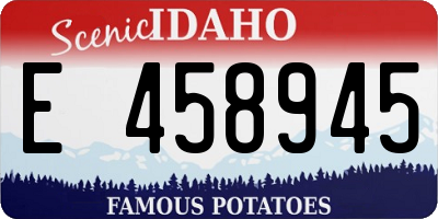 ID license plate E458945