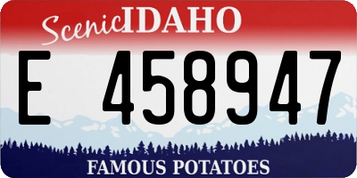 ID license plate E458947