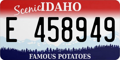 ID license plate E458949