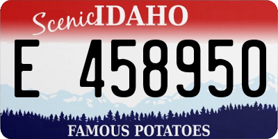ID license plate E458950