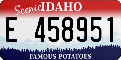 ID license plate E458951