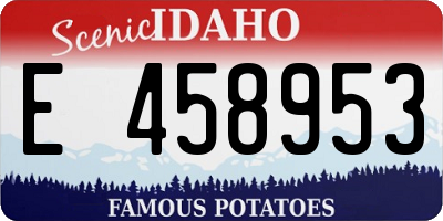 ID license plate E458953