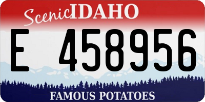 ID license plate E458956