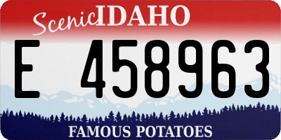 ID license plate E458963