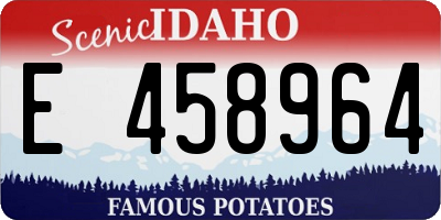 ID license plate E458964