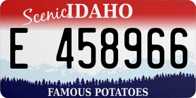 ID license plate E458966