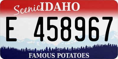 ID license plate E458967