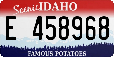ID license plate E458968