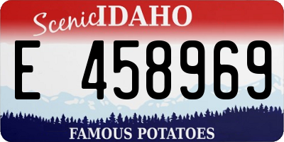 ID license plate E458969