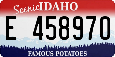 ID license plate E458970