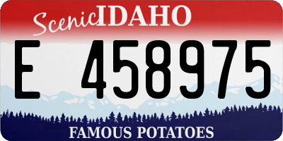 ID license plate E458975