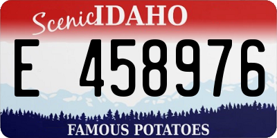 ID license plate E458976