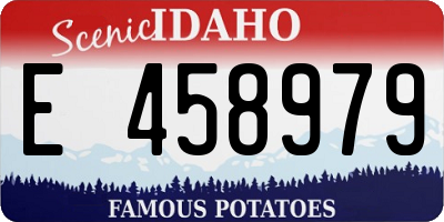 ID license plate E458979