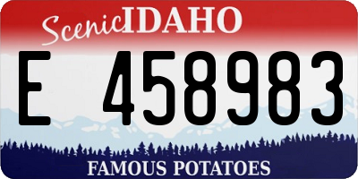 ID license plate E458983