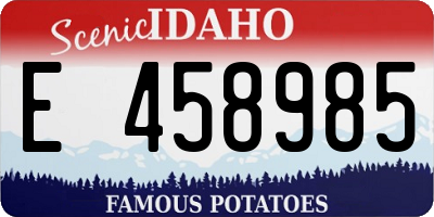 ID license plate E458985