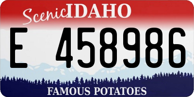 ID license plate E458986