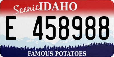 ID license plate E458988