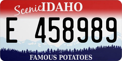 ID license plate E458989