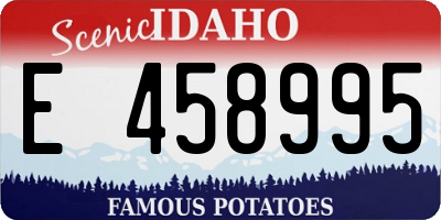 ID license plate E458995