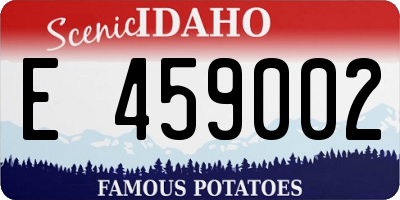 ID license plate E459002
