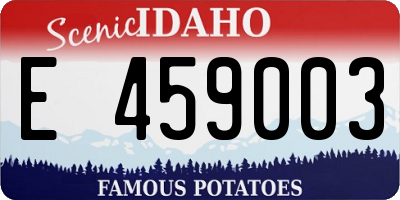 ID license plate E459003