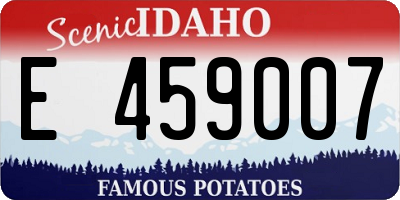 ID license plate E459007