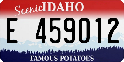ID license plate E459012